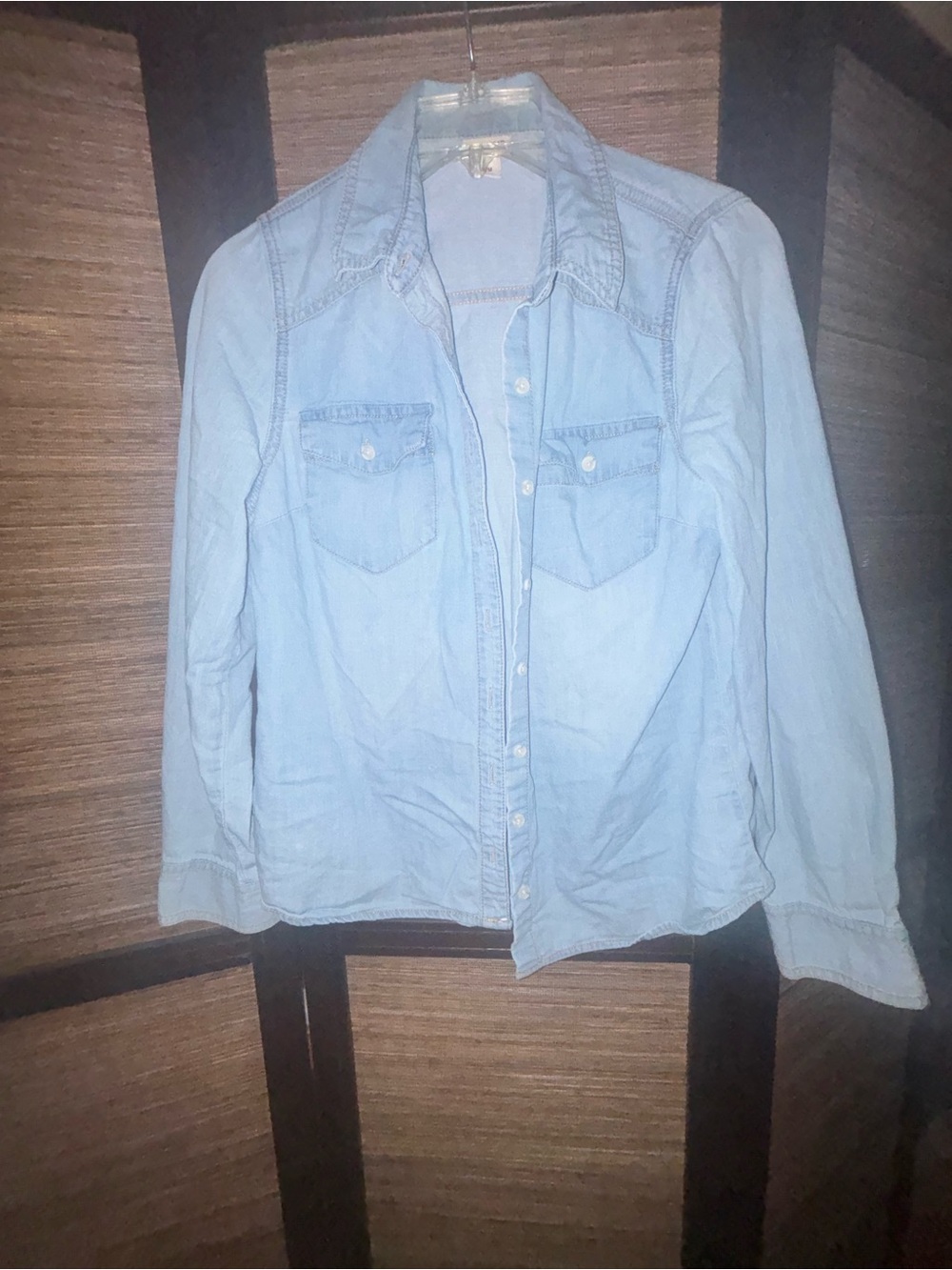 Mossimo Supply Co. Light Blue Denim Button-Up Shirt